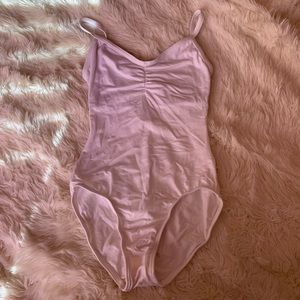 White Camisole Pinch Front Leotard